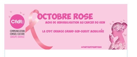 <span style="color: #ff6600;"><strong>Octobre Rose : Le S3C Nord Aquitaine CFDT mobilisé pour la lutte contre le cancer et l’engagement social !</strong></span>