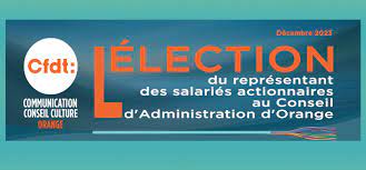 <span style="color: #ff6600;">Victoire au 1ère Tour! Election Administrateurs parrainés par la CFDT au Conseil d’Administration Orange.</span>